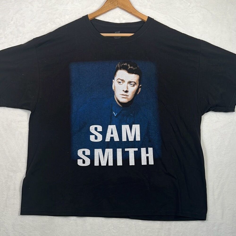 Sam smith lonely hour tour band vintage short‎ sleeve T-shirt- Men XL